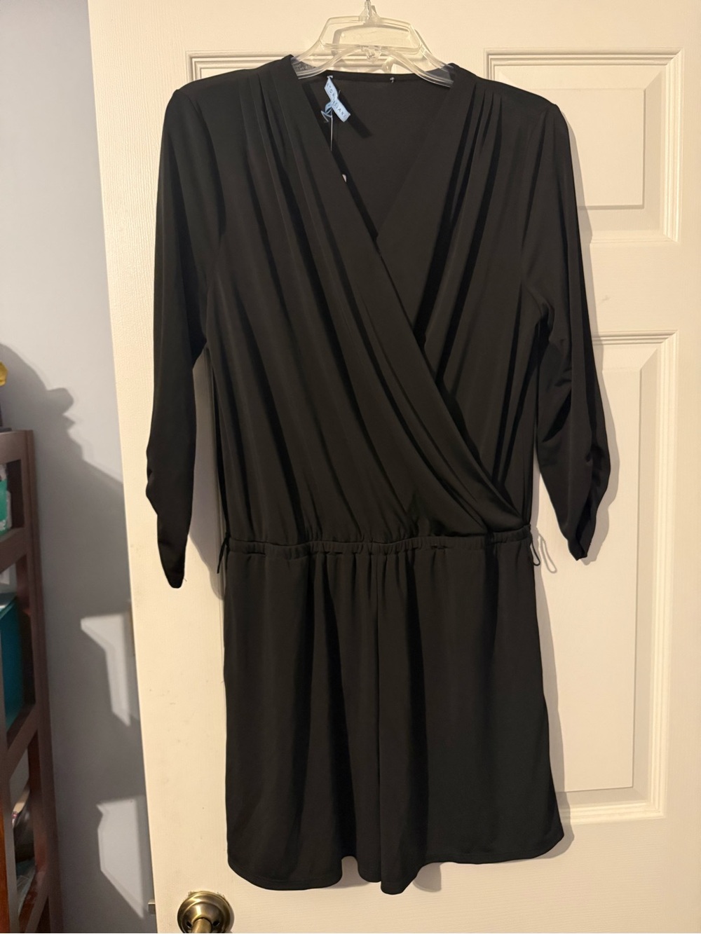 Black Women's Wrap-Front Romper